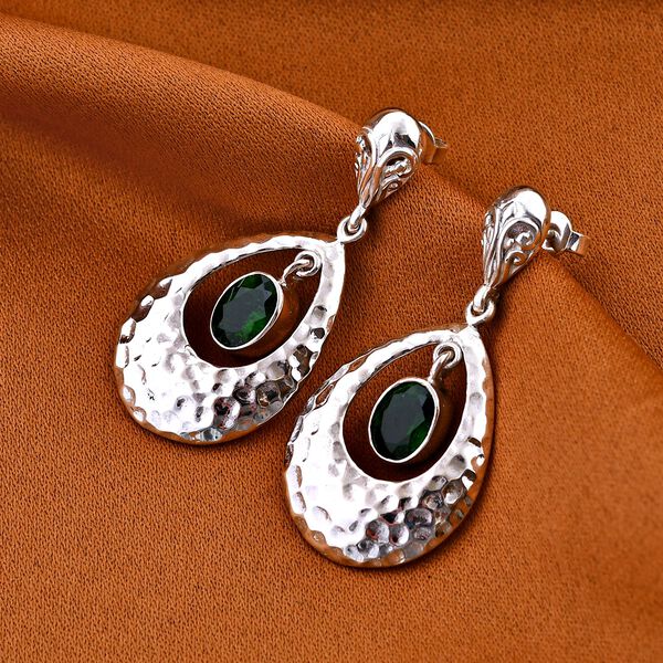 Royal Bali Kollektion - Nat&uuml;rliche Chromdiopsid Ohrringe - 2,52 ct. image number 1