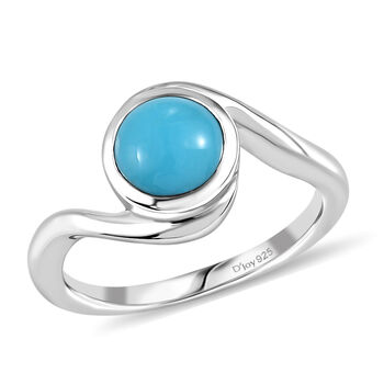 D'Joy Sleeping Beauty T&uuml;rkis Ring 925 Silber rhodiniert (Gr&ouml;&szlig;e 21.00) ca. 1,14 ct