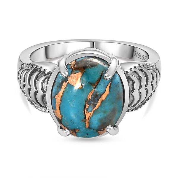 Blauer Mojave T&uuml;rkis-Ring - 4,51 ct.