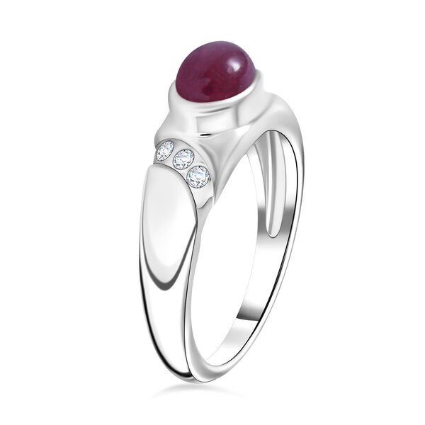 Afrikanischer Rubin und Zirkon-Ring - 1,41 ct. image number 4