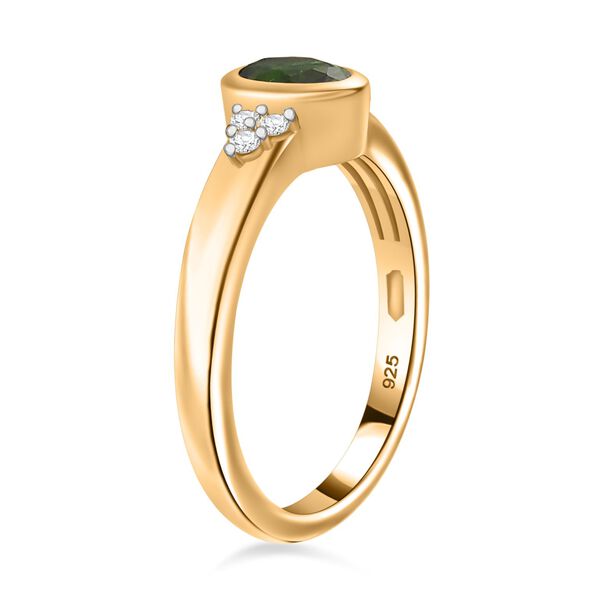 Natürliches Chromdiopsid und Moissanit-Schmuckset - 1,05 ct. image number 4