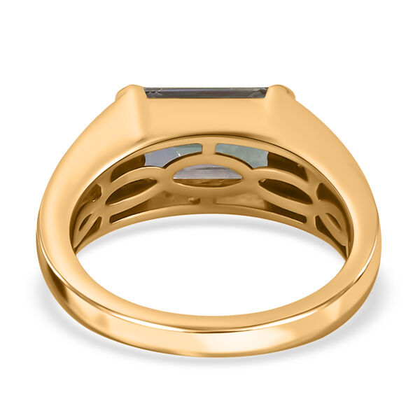 Mystischer Topas und Zirkon Ring 925 Silber 585 Vergoldet image number 6