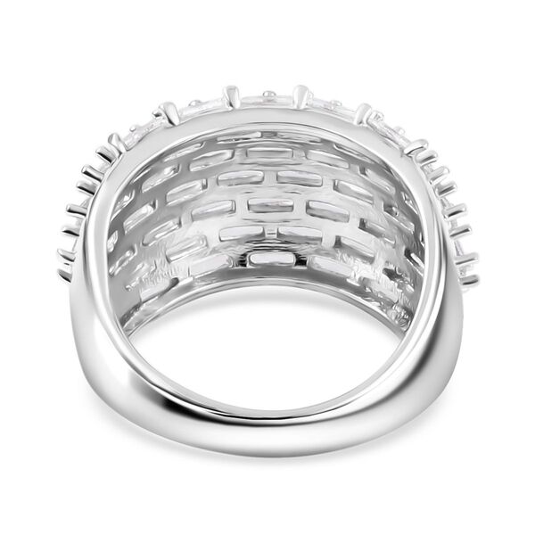 Wei&szlig;er Zirkonia Ring Nickelfreies Messing (Gr&ouml;&szlig;e 17.00) image number 4