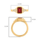 Afrikanischer Rubin und Zirkon-Ring, 925 Silber vergoldet  ca. 1,63 ct image number 6