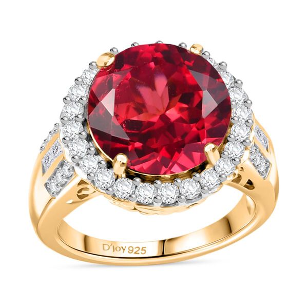 D'Joy Labor Padparadscha Saphir und Moissanit Anhänger mit 45cm Kette und Ring image number 11