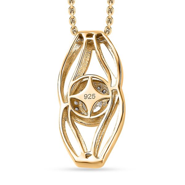 AA Moissanit Schmuckset 925 Silber 750 Gelbgold Vermeil ca. 0,59 ct. image number 5