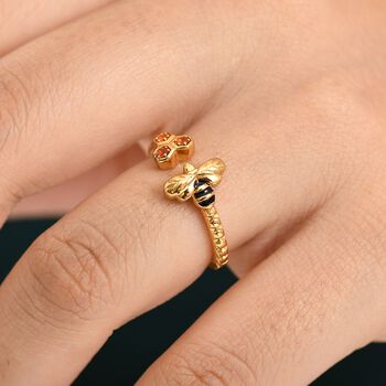 GP Trionfo Queen B Kollektion - AAA Mexikanischer Purpurroter Feueropal, Kanchanaburi Blauer Saphir Ring 925 Silber 750 Gelb Vergoldet (Gr&ouml;&szlig;e 18.00) ca. 0.06 ct