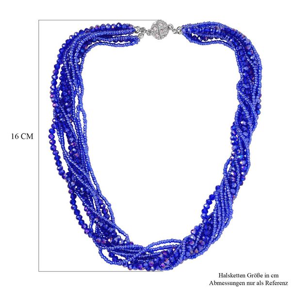 Blaues und wei&szlig;es Kristall-Schmuckset - 247 ct. image number 4