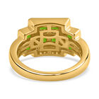 Natürlicher Chromdiopsid und Zirkon-Ring, 925 Silber Gelbgold Vermeil  ca. 1,74 ct image number 5
