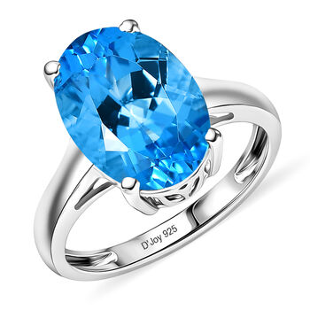 D'Joy AAA Schweizer Blautopas Ring - 6,85 ct.