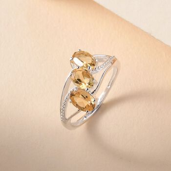 Citrin Ring, 925 Silber (Gr&ouml;&szlig;e 21.00) ca. 1,32 ct