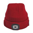 Vielseitige Strickmütze mit Bluetooth und eingebautem LED-Licht, burgunder image number 3