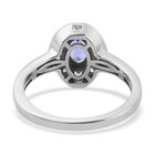 Tansanit und Zirkon Ring 925 Silber platiniert  ca. 0,70 ct image number 5