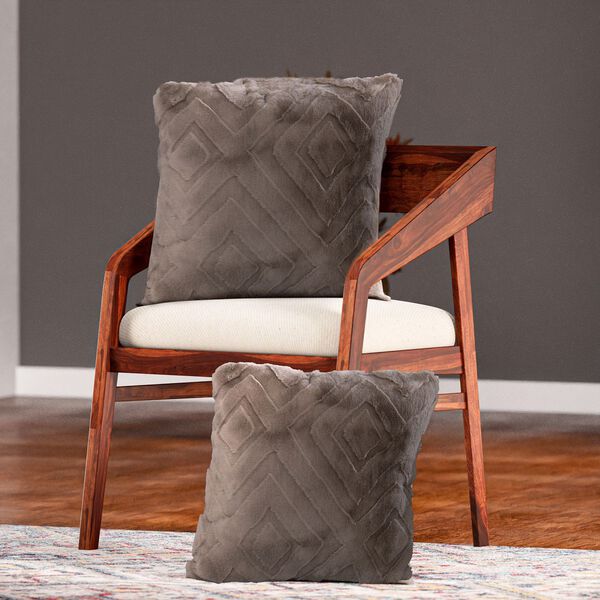 2-tlg. Zierkissenbez&uuml;ge, 60x60 cm und 45x45 cm, kaffeebraun image number 2