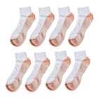4er-Set Kupfer Socken, Größe S/M, Länge 26 cm, Weiß