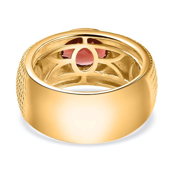 Roter Granat-Solit&auml;r-Ring in Goldton, 1,49 ct. image number 6