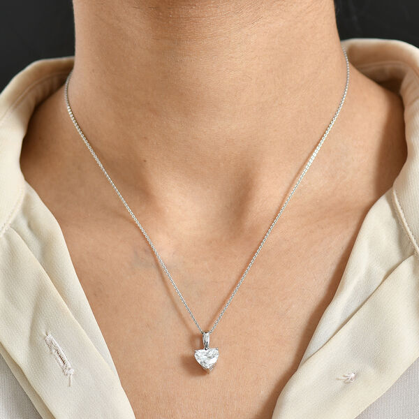 LUXURIANT IGI zertifizierter VS2-D Labor Herz Diamant Anh&auml;nger in 950 Platin - 2 ct. image number 3