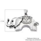 Howlit und Kristall Elefanten Halskette, ca. 38 cm, Edelstahl ca. 50,00 ct image number 3