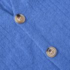 longline coatigan with bottonsMaterial: PBT26%, nylon 32%, acrylic 42%Size:50*90cmWeight:700gColor: blue image number 3