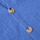 longline coatigan with bottonsMaterial: PBT26%, nylon 32%, acrylic 42%Size:50*90cmWeight:700gColor: blue image number 3
