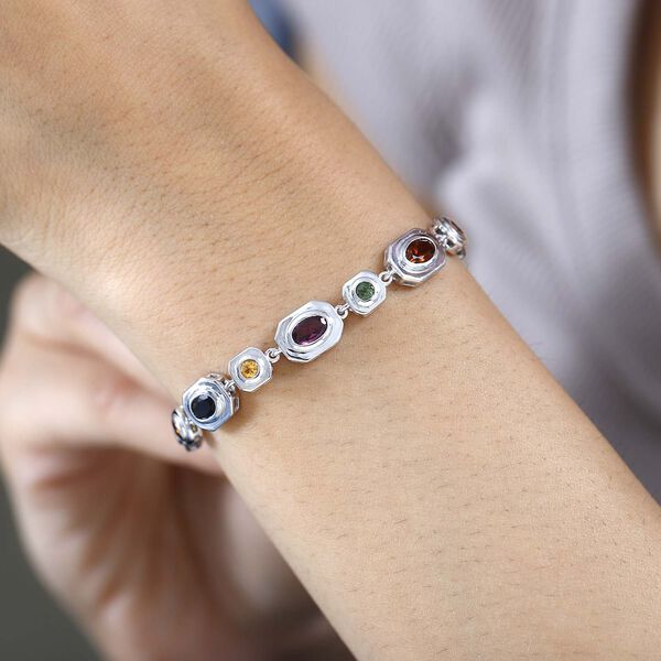 Mehrfarbig-Turmalin Armband ca. 20 cm 925 Silber rhodiniert ca. 5,18 ct. image number 3
