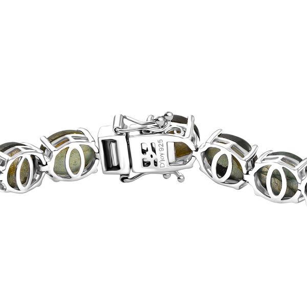 D'Joy AAA Labradorit Armband ca. 19 cm 925 Silber rhodiniert ca. 47.54 ct image number 4