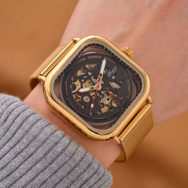 Reiner Edelstahl IP-GelbbeschichtungUhren 8.5 cm image number 3