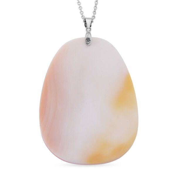 D'Joy Natürlicher Rosa Königsmuschel Perle Schmuckset ca. 50 cm 925 Silber rhodiniert ca. 0,00 ct. image number 4