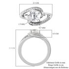 LUSTRO STELLA Hergestellt mit ZIRKONIA Ring 925 Silber Rhodium-Überzug (Größe 17.00) ca. 3,55 ct image number 5