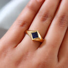 Masoala Saphir Solitär Ring, 925 Silber vergoldet, 1,81 ct. image number 2
