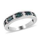 Grandidierit und Zirkon Halber band Ring 925 Silber Platin-Überzug image number 3