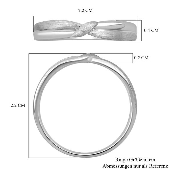 DESIGNER INSPIRIERT - 999 Platin Ring (Größe 19.50) ca. 1,20g image number 6