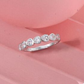 Lustro Stella Weißer Zirkonia Ring 925 Silber rhodiniert (Größe 19.00)