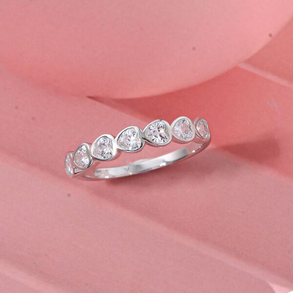 Lustro Stella Weißer Zirkonia Ring 925 Silber rhodiniert (Größe 19.00) image number 1