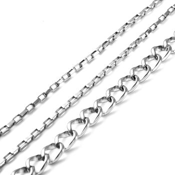 2er-Set Ohrringe und Anh&auml;nger mit Kette ca. 60 cm 316L Edelstahl