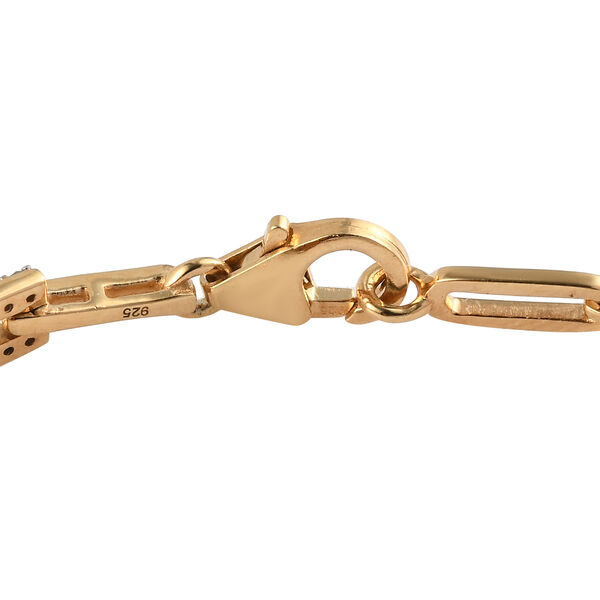 Diamant Glieder Armband in Silber image number 4