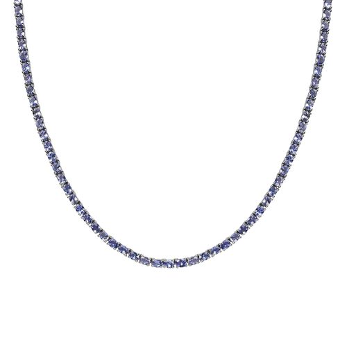 Tansanit Halskette ca. 45 cm 925 Silber platiniert ca. 16,80 ct. image number 0