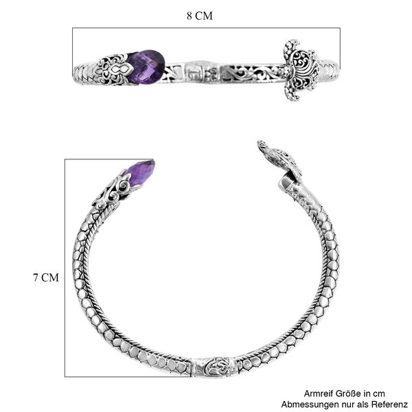 Royal Bali Kollektion- Afrikanischer Amethyst-Armreif, 19cm - 7 ct. image number 6