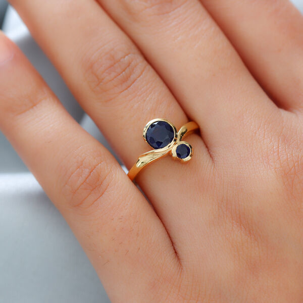 Masoala Saphir Bypass-Ring in Silber, 1,50 ct. image number 3