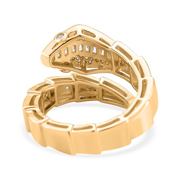 Wei&szlig;er Zirkonia Ring Messing (Gr&ouml;&szlig;e 16.00) Gelb image number 5