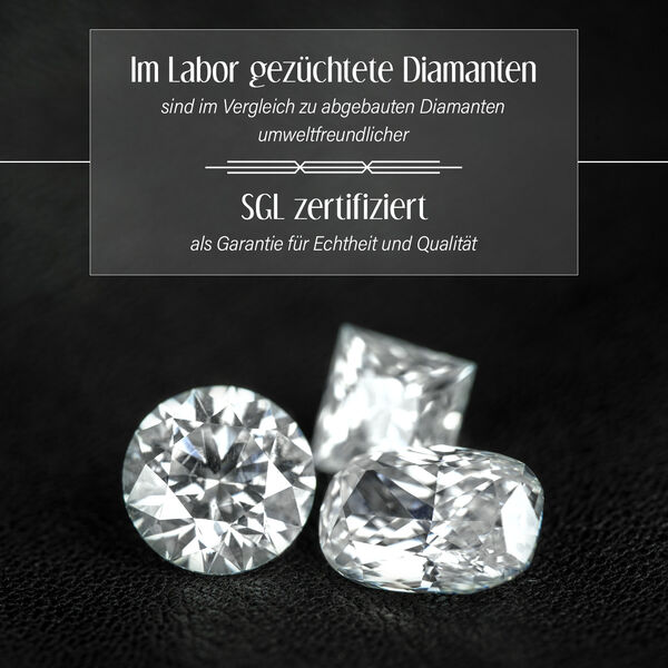 LUXURIANT SGL zertifizierte VS-EF Labor Diamant Ohrringe in 585 Wei&szlig;gold - 1 ct. image number 10