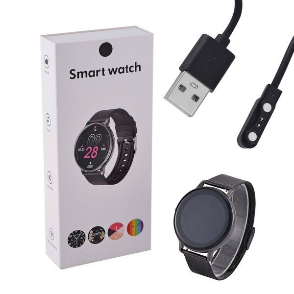 Eleganz Mesh HiWatch Plus, Schwarz Smartwatch mit Dual-Modus Bluetooth, 1,28 IPS Display und Wassergesch&uuml;tztes Design image number 12