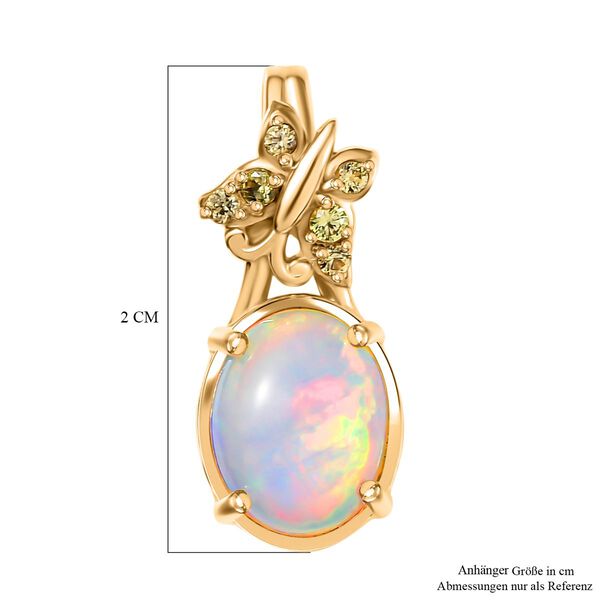 D'Joy AA Natürlicher, äthiopischer Welo Opal und gelber Saphir Anhänger - 1,22 ct. image number 6