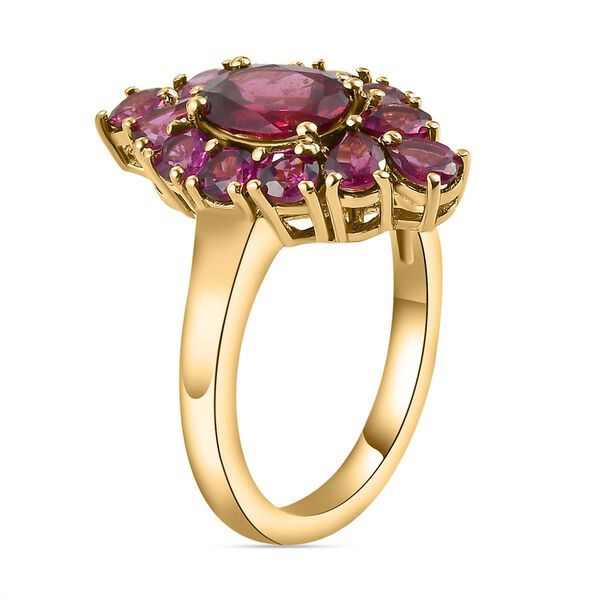 Rhodolith Granat-Ring, 925 Silber vergoldet  ca. 3,34 ct image number 5