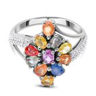 Mehrfarbiger Saphir und Zirkon-Ring - 2,64 ct. image number 0