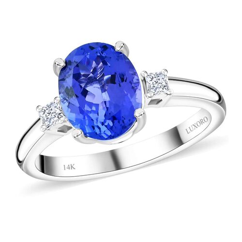 LUXORO AAA Tansanit und Diamant Ring in 585 Weißgold - 2,5 ct. image number 0