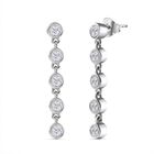 Moissanit Ohrringe 925 Silber rhodiniert ca. 1,05 ct.