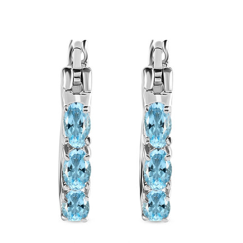 Espirito Santo Aquamarin-Ohrringe, 925 Silber platiniert ca. 1,46 ct image number 0