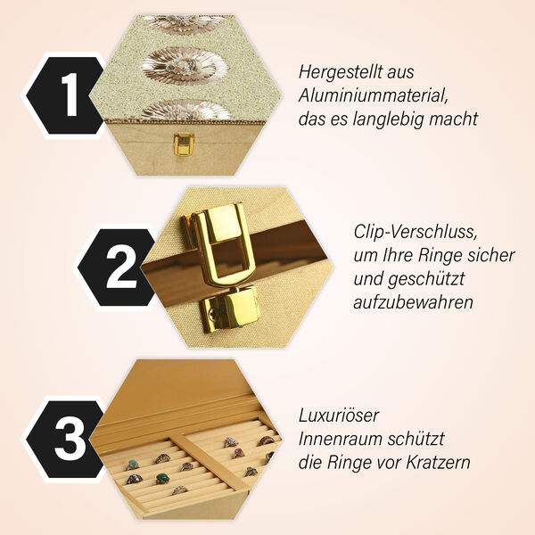 Schmuckbox bestickt mit Perlen und Pailletten, Pistaziengrün image number 3