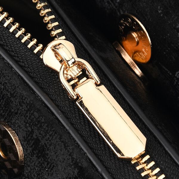 LA MAREY Crossbody Tasche mit Rei&szlig;verschlussf&auml;chern und verstellbarem Schulterriemen, 25x20x11cm, Schwarz image number 7